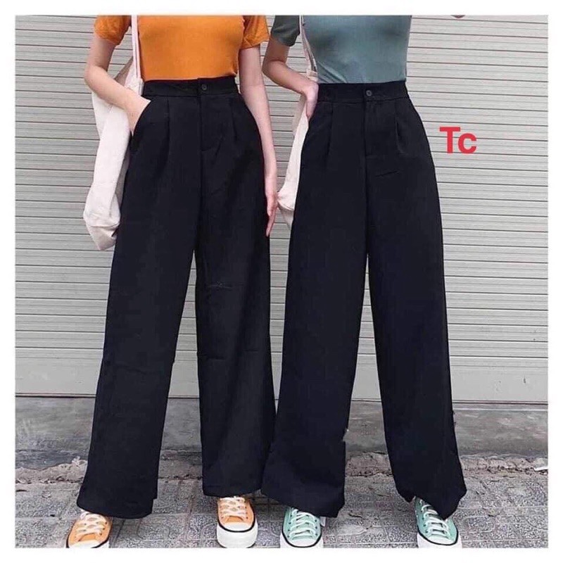 Quần ống rộng chất tuyết mưa