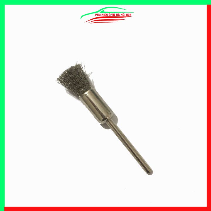 Chổi đánh gỉ trục 3mm sợi đồng đường kính chổi 8mm