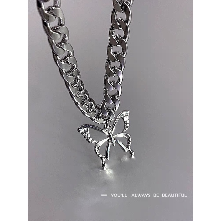 Dây chuyền kim loại mặt Butterfly dạng xích dành cho nữ cá tính