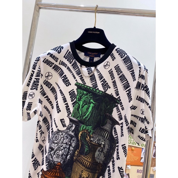 Áo thun nữ ngắn tay LV Louis Vuitton in họa tiết độc đáo fashion