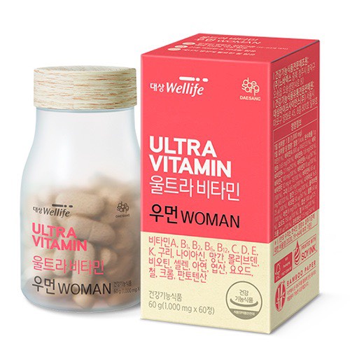 Ultra Vitamin cho nữ Daesang Wellife lọ 60 viên