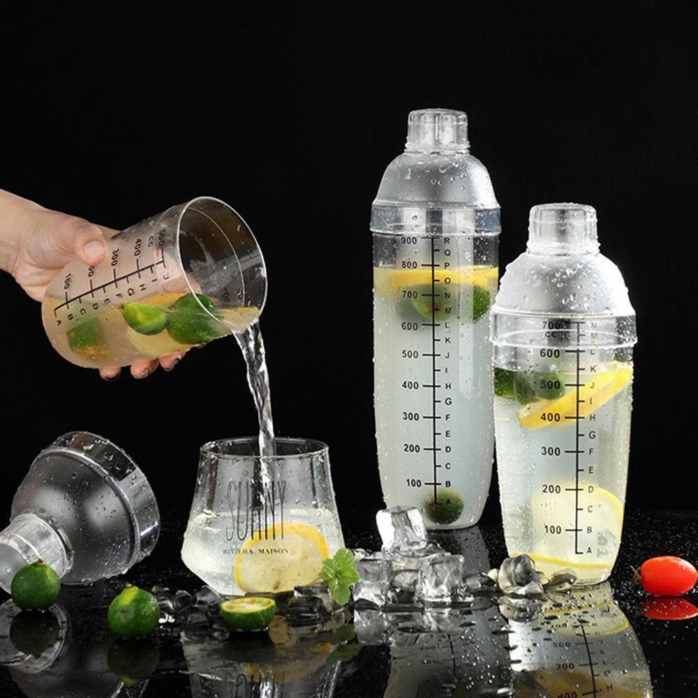 Bình Lắc Pha Chế Cocktail Bằng Nhựa Trong Suốt 300/500/700/1000ml