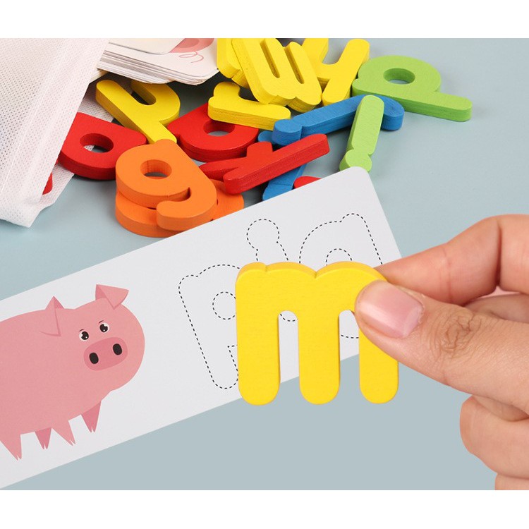 [New] Bộ 28 thẻ ghép từ vựng tiếng anh - Spelling Game hiệu Treehole giúp bé phát triển tư duy