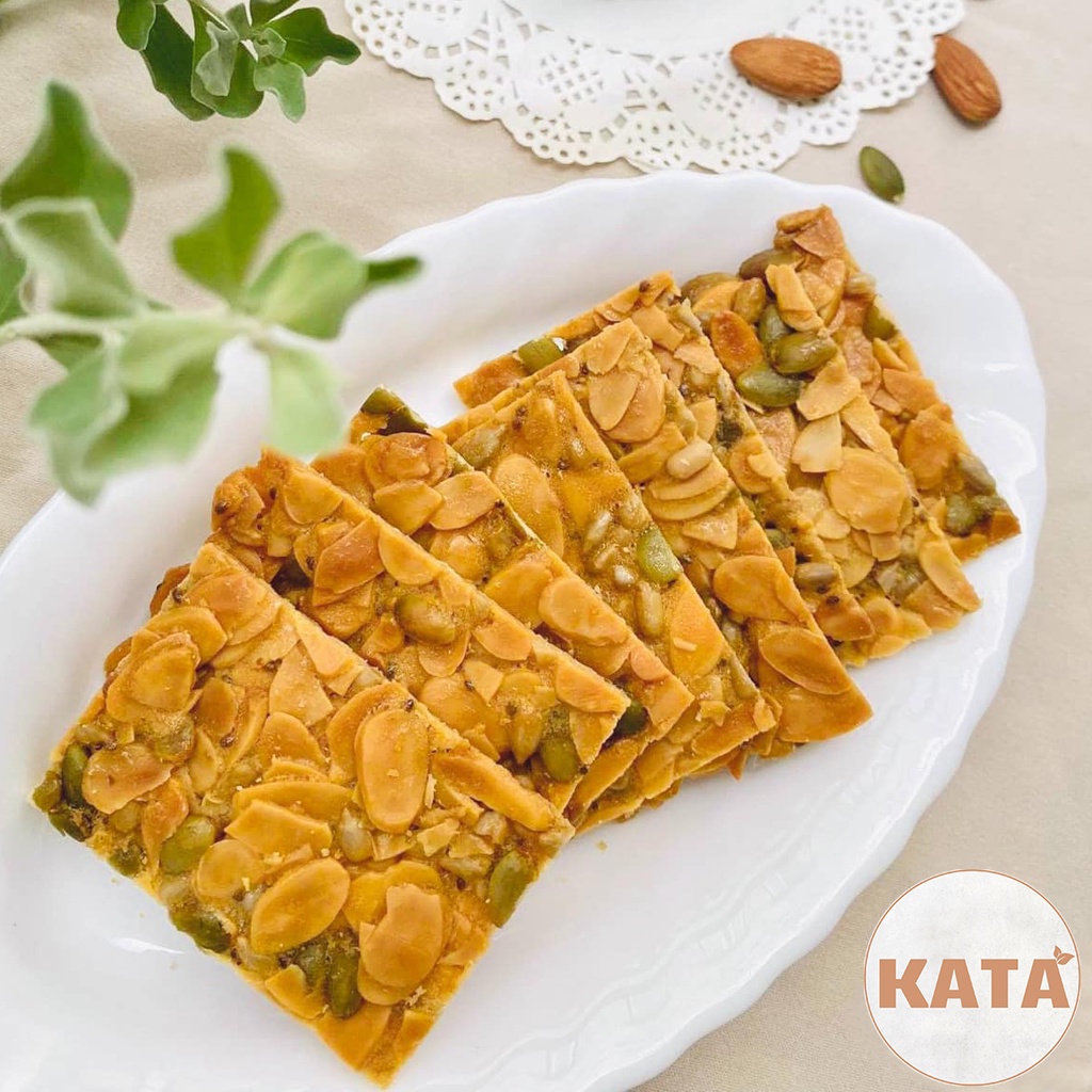 Bánh Ngói Hạnh Nhân ăn vặt giảm cân ăn kiêng, thanh hạt dinh dưỡng homemade KATA Healthy Food 300g | BigBuy360 - bigbuy360.vn