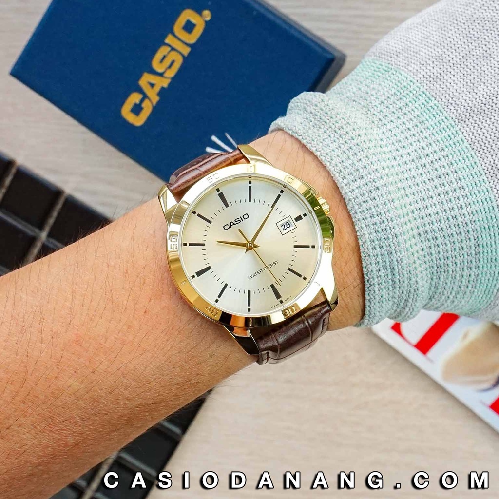 Đồng hồ nam dây da Casio Standard chính hãng Anh Khuê MTP-V004GL-9AUDF (41mm)