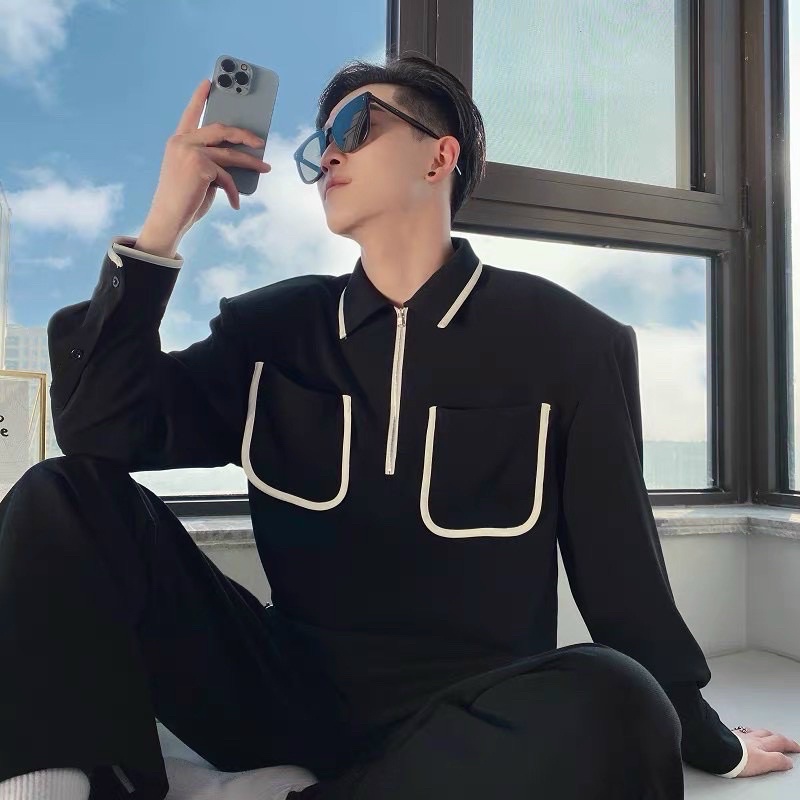 Sơmi Nam kiểu phối line Cao cấp