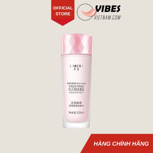 Nước Hoa Hồng Dưỡng Ẩm LaiKou Dưỡng Ẩm Trắng Da Kiểm Soát Dầu Hương Hoa Tự Nhiên 125ml vibesvietnam