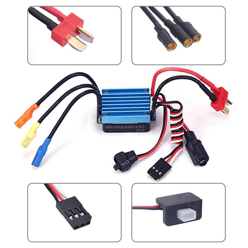 Động Cơ Không Chổi Than 2430 5800KV 7200KV 8200KV Cho Tamiya Wltoys kyosho 1 / 18 1 / 20 1 / 22 RC