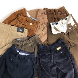 Quần nhung tăm ống rộng unisex 2hand Nhật vintage, bụi bặm, retro, thời trang