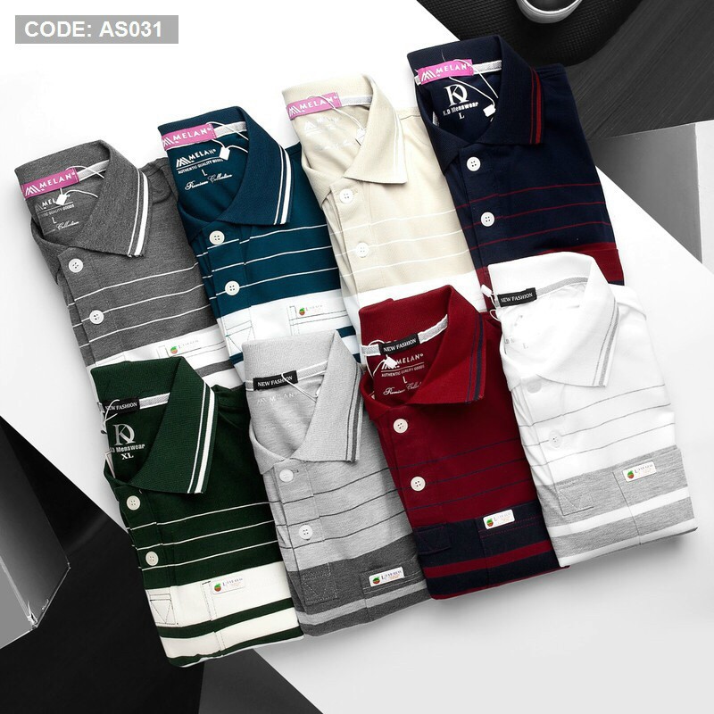 Áo Thun Polo nam trung niên có túi phối sọc vải cá sấu Cotton xuất xịnchuẩn form,sang trọng-lịch lãm | BigBuy360 - bigbuy360.vn