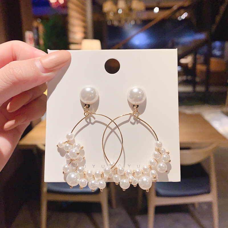 Đôi Khuyên Tai Dài Tua Rua Thời Trang Hàn Quốc Cho Nữ