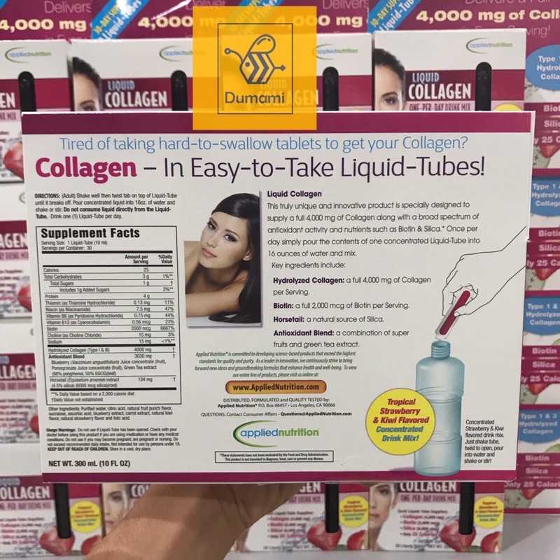 Nước Uống Đẹp Da LIQUID COLLAGEN - 30 Ống (Hàng Mỹ) | BigBuy360 - bigbuy360.vn