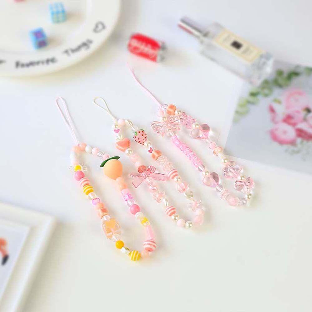 Dây Đeo Điện Thoại Đính Hạt Nhiều Màu Chống Thất Lạc Tiện Dụng