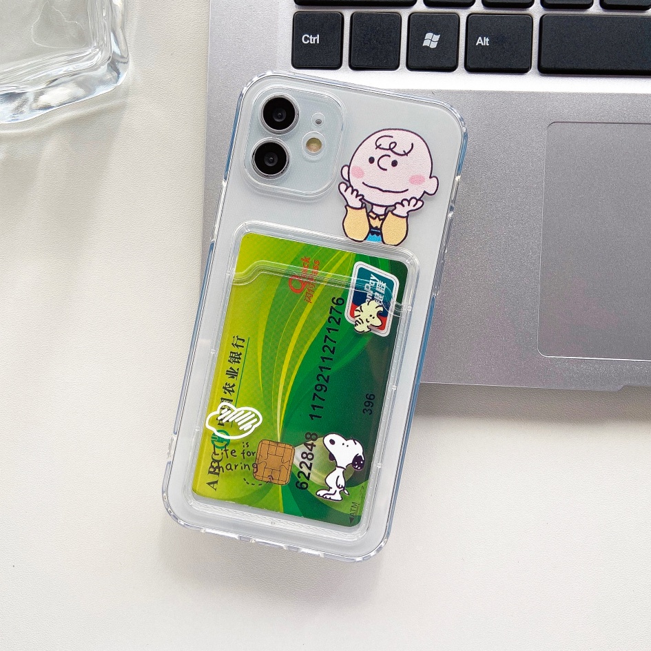 Ốp Điện Thoại Trong Suốt Kèm Ngăn Đựng Thẻ Cho Iphone 11 12 13 12 13 Mini 13 11 12 Pro Max SE 2020 XR X 7 8 6 6s Plus