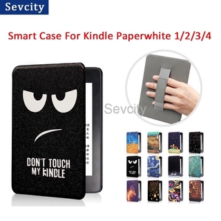 Bao Da PU Máy Tính Bảng Nam Châm Thông Minh Có Giá Đỡ Cho Amazon Kindle Paperwhite 4 3 2 1