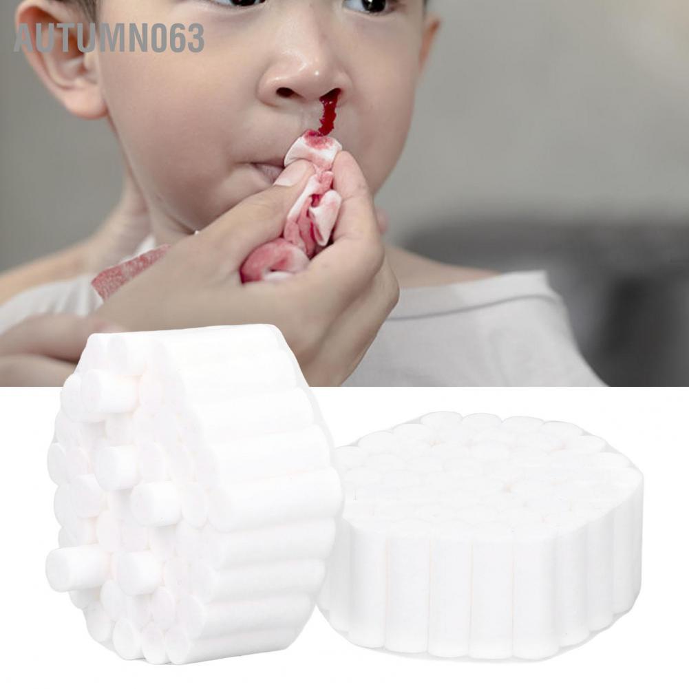 Autumn063 100 cái Gạc Nha Khoa Có Khả Năng Thấm Hút Cao Cuộn Bông Bóng Phụ Kiện cho Miệng Chảy máu mũi