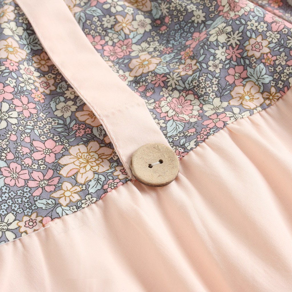 Sanlutoz Bộ Áo Liền Quần In Hoa Xinh Xắn Cho Bé Gái