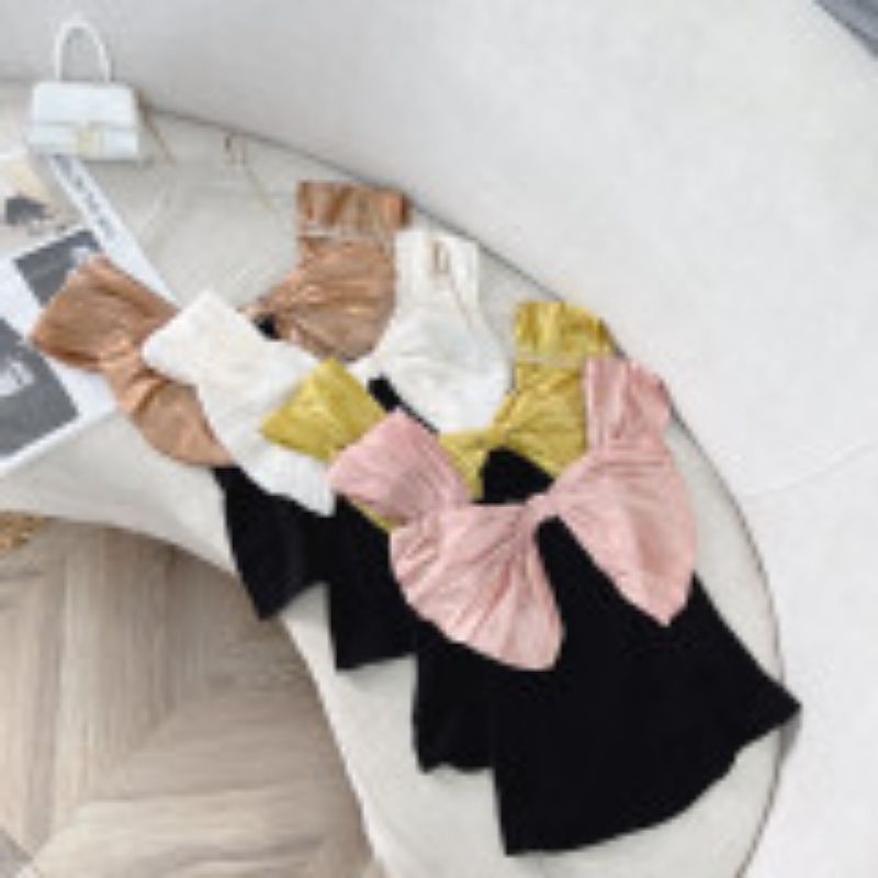 Áo nơ xinh chất tuyết mưa phom ôm đứng dáng