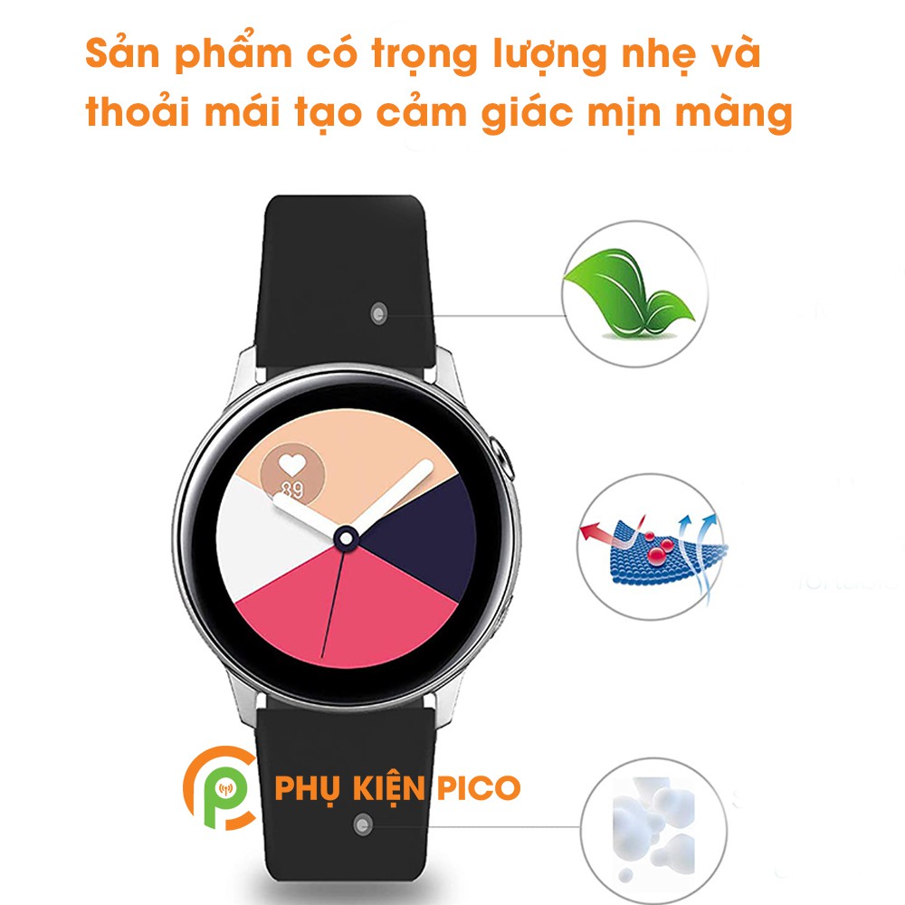 Dây silicon đồng hồ Samsung Galaxy Watch Active 2 bản 20mm màu đen size S