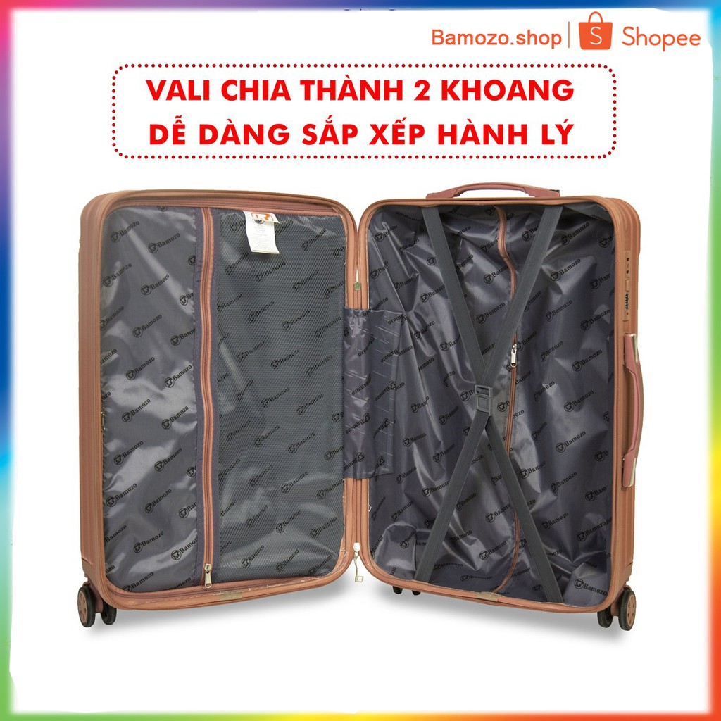 Vali Giá Rẻ Size 20 Size 24 Inch Nhựa Cao Cấp Bền Đẹp Chống Va Đập Trầy Xước Chống Nước Bảo Hành 5 Năm Bamozo 8801