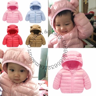 Áo phao siêu nhẹ tai gấu cho bé