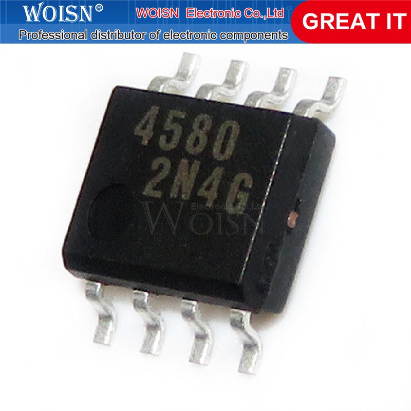 Set 10 Bộ Khuếch Đại Âm Thanh Kép Njm4580M Jrc4580 4580d 4580 Sop-8