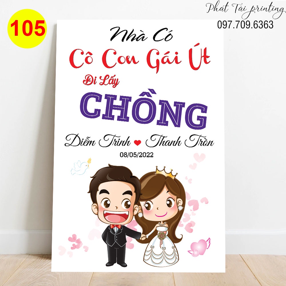 MS 105 - Bảng Welcome trang trí đám cưới