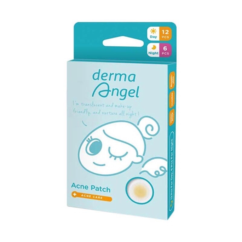 Bộ Miếng Dán Mụn Dùng Ban Ngày & Đêm Derma Angel Acne Patch For Day & Night 18 Miếng
