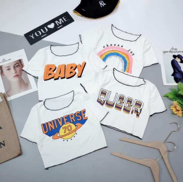 Áo croptop Mép Nhăn hình Baby ( kèm ảnh thật ) | BigBuy360 - bigbuy360.vn