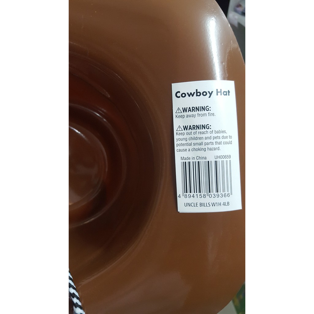 Mũ cowboy làm bằng lông thú mềm Halloween Uncle Bills UH00659