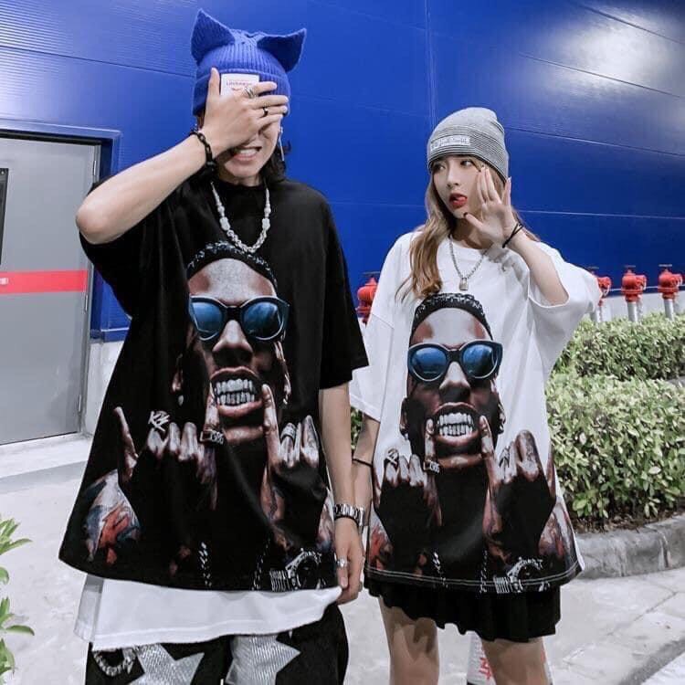 Áo Thun Cộc Tay In Hình Mặt Người ❤️ Hana Store - Freeship ❤️ Áo phông Unisex Ulzzang form rộng tay lỡ họa tiết hiphop❤️