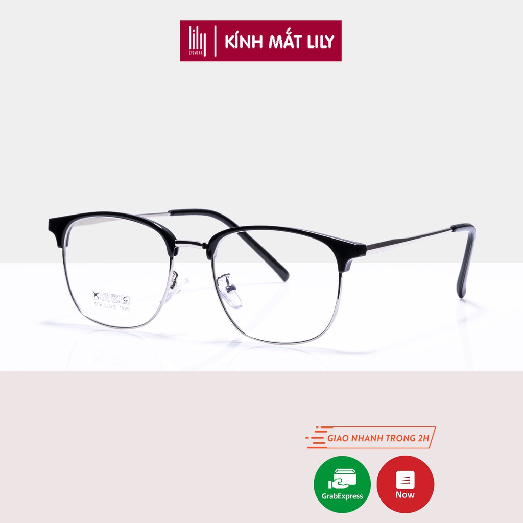 Kính mắt cận nam nữ Lilyeyewear thiết kế mắt vuông to sành điệu, đa dạng màu sắc - 2783