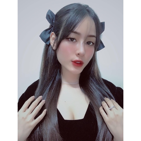 Kẹp tóc lụa nơ đeo siêu xinh