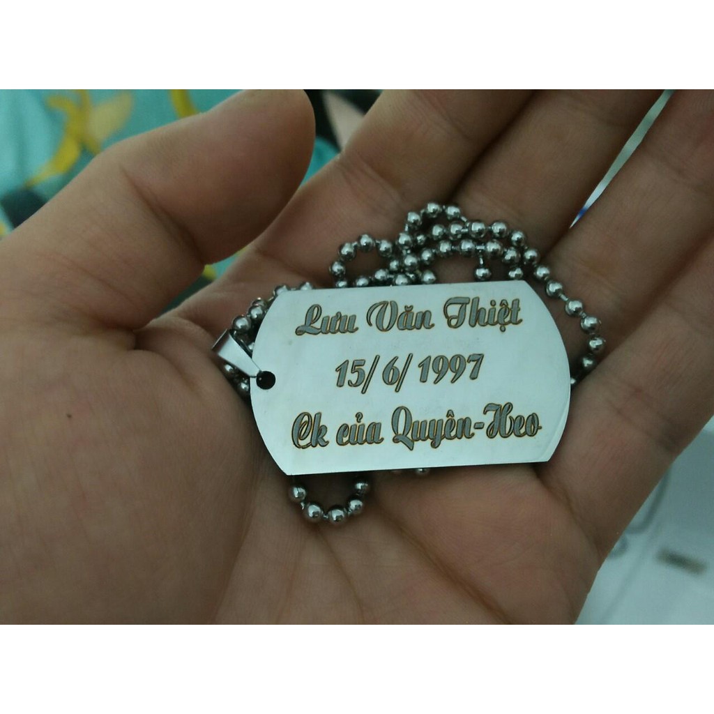 Dây Truyền Thẻ Bài Khắc Tên Hình