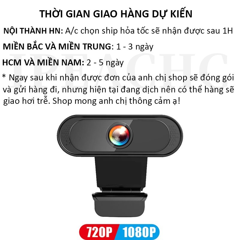 Webcam máy tính có mic full hd 1080p full box siêu nét dùng cho pc laptop- Webcam chuyên dụng để học zoom, quay webcam