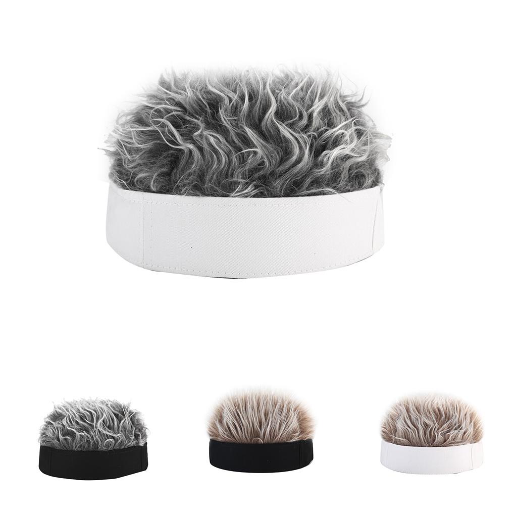 Mũ Beanie Đính Tóc Giả Ngắn Có Thể Điều Chỉnh Phong Cách Punk Rock Đường Phố Mới Lạ Vui Nhộn