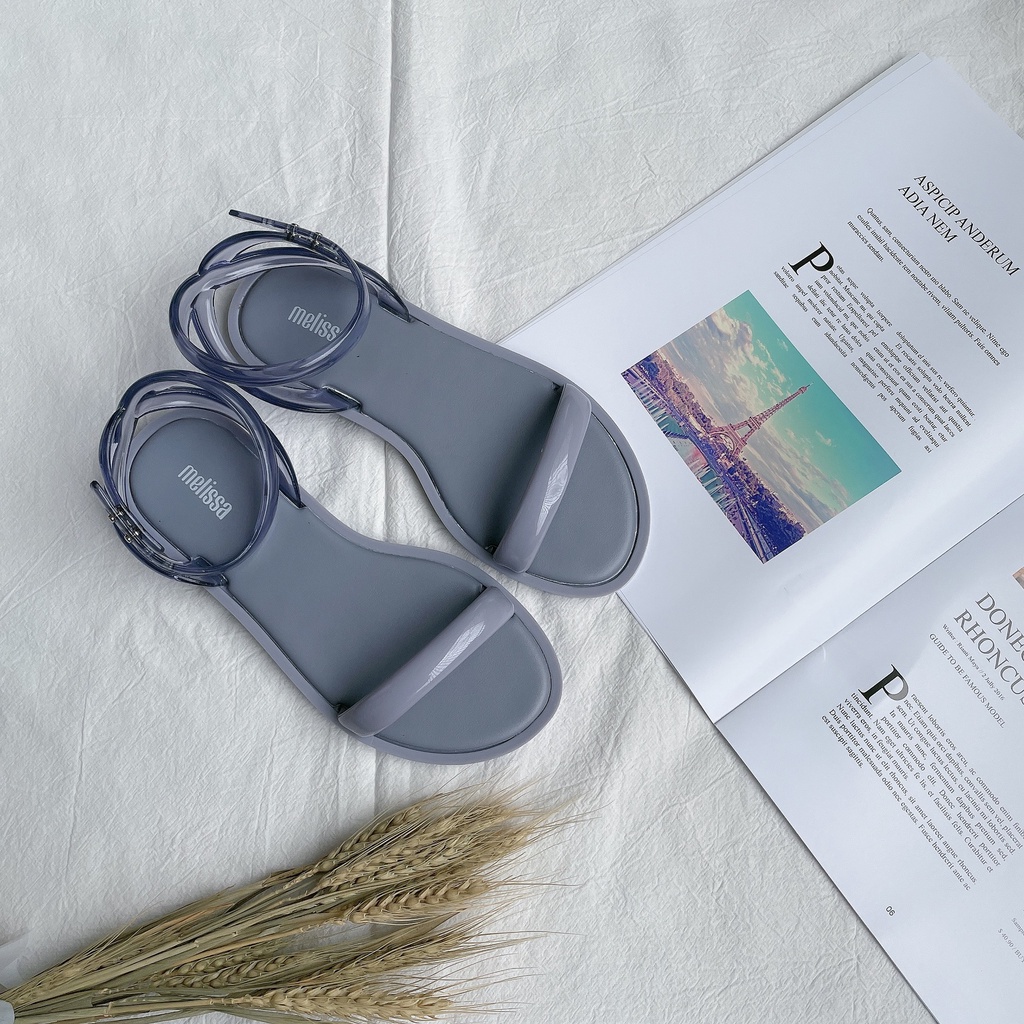 Melissa Giày Sandal Nhựa Đế Bệt Cột Dây Thời Trang Trẻ Trung