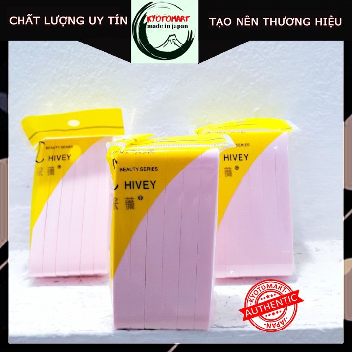 MÚT RỬA MẶT  BỌT BIỂN - BÔNG NỞ  SET 12 MIẾNG CHIVEY  MỀM MẠI - MÀU HỒNG DỄ THƯƠNG