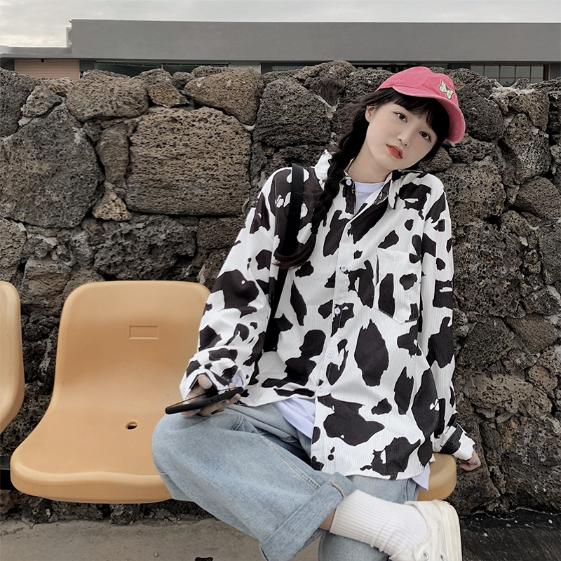 Áo Sơ Mi Tay Dài Cổ Bẻ Dáng Dài Rộng Thời Trang Hàn Quốc Dành Cho Nữ