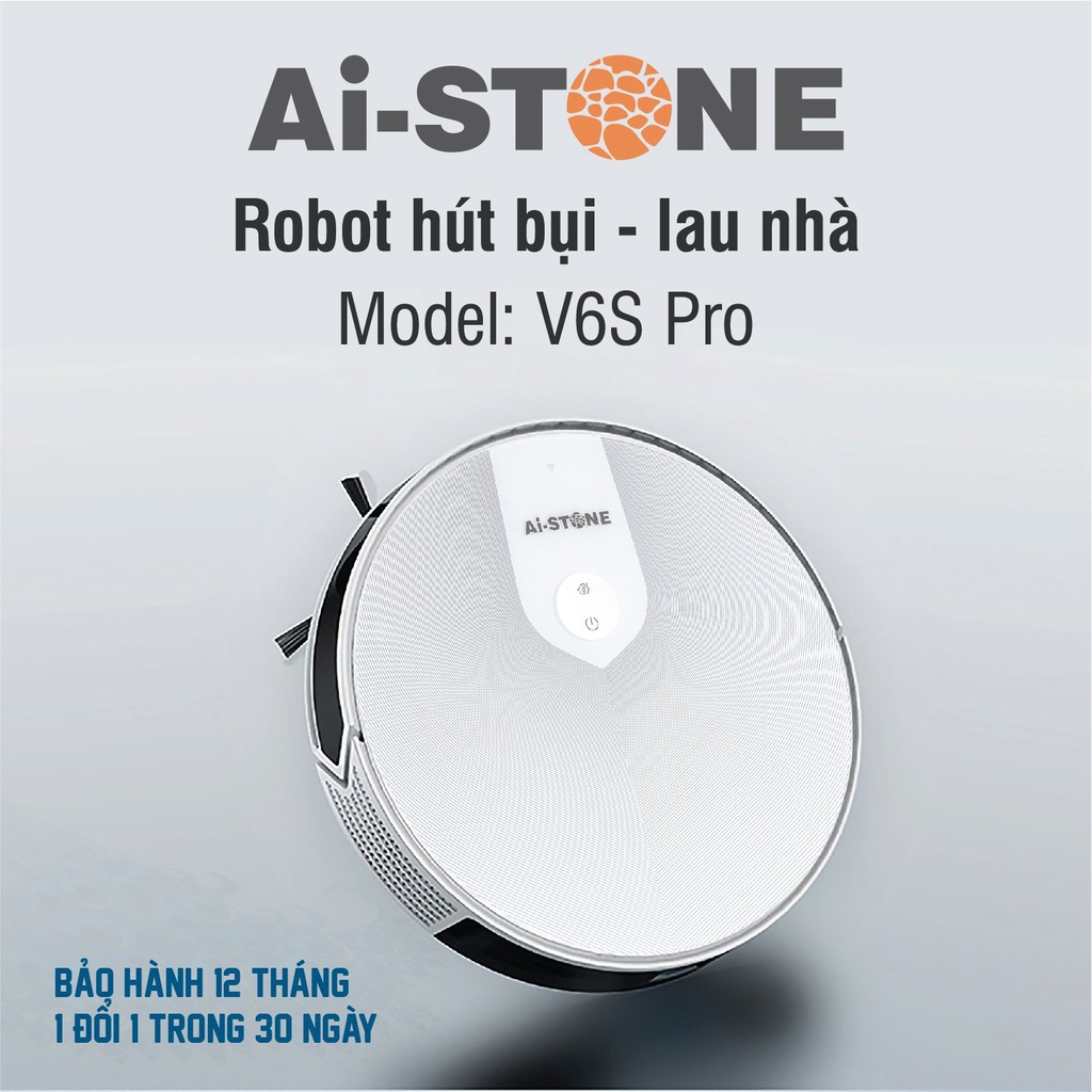 [Mã ELHA10 giảm 6% đơn 5TR] Robot hút bụi lau nhà Ai-STONE V6S Pro hiện đại cao cấp - Bảo hành 12 tháng