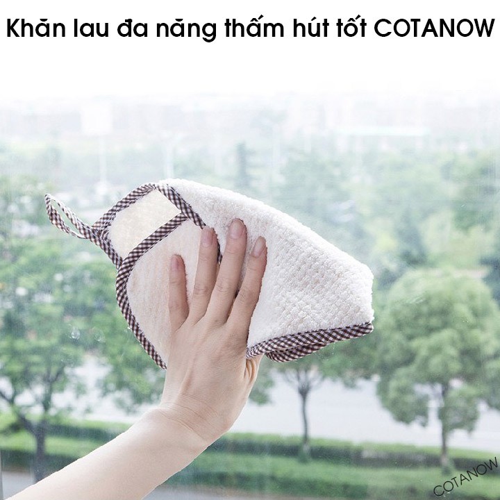 Khăn Lau Bếp Đa Năng Thấm Hút Nước Tốt 24x24cm Có Móc Treo COTANOW