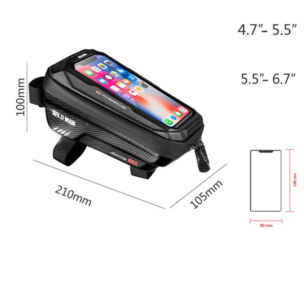 Túi khung trên xe đạp Wildman dùng được điện thoại
