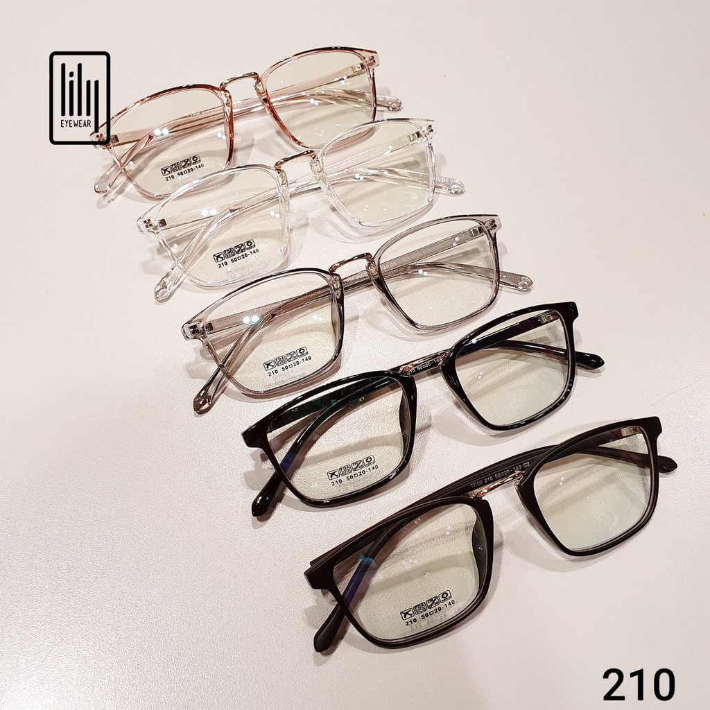 [Mã 2611THTRANG100K hoàn 10% xu đơn 99K] Gọng kính cận Lilyeyewear nhựa dẻo hàn mắt vuông nhiều màu sắc lựa chọn 210