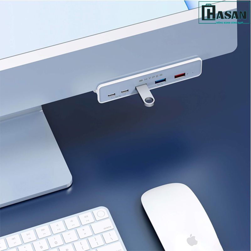 Cổng chuyển chuyên dụng IMac 24 inch HYPERDRIVE 5 in 1 USB-C HUB - HD34A6 kèm 7 miếng dán theo màu IMac 24 inch