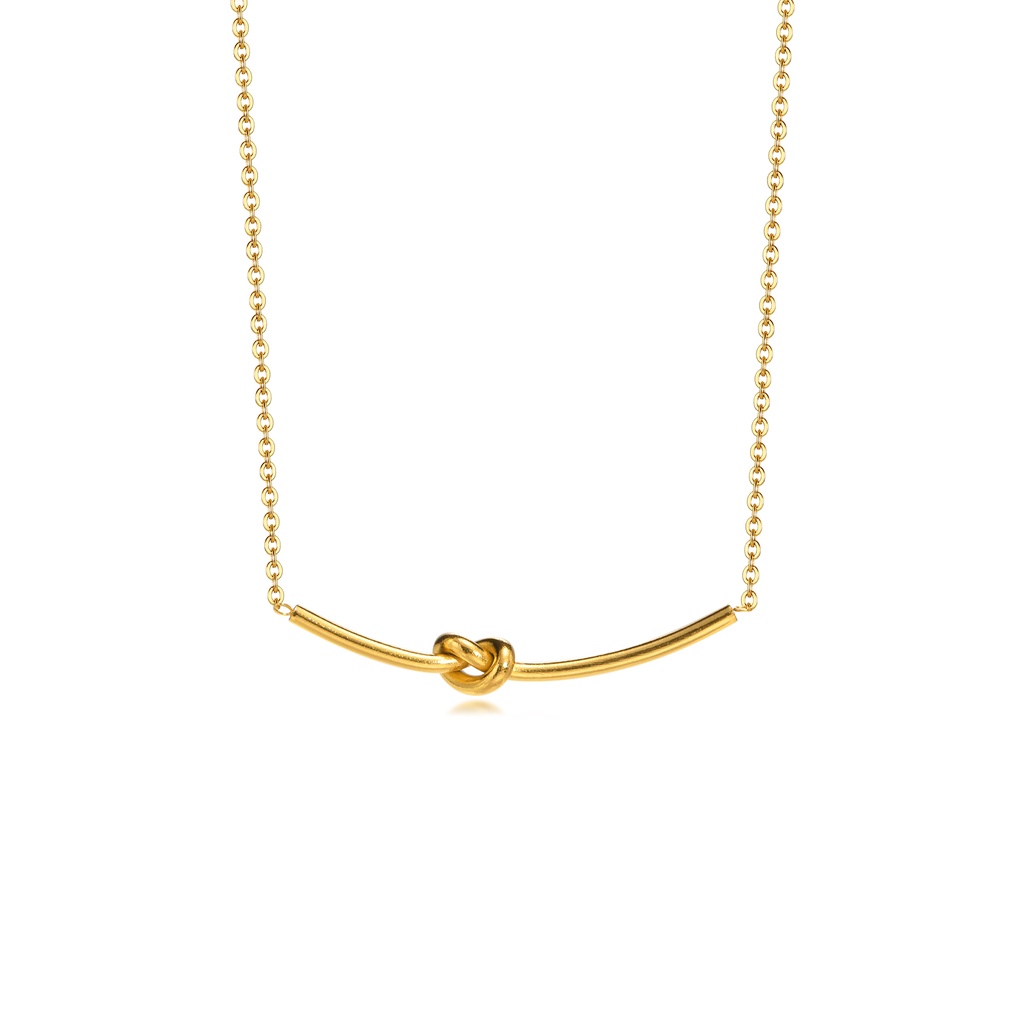 Vnox Vòng cổ Thắt Nút Mạ Vàng Phong Cách Hàn Quốc Cho Nữ