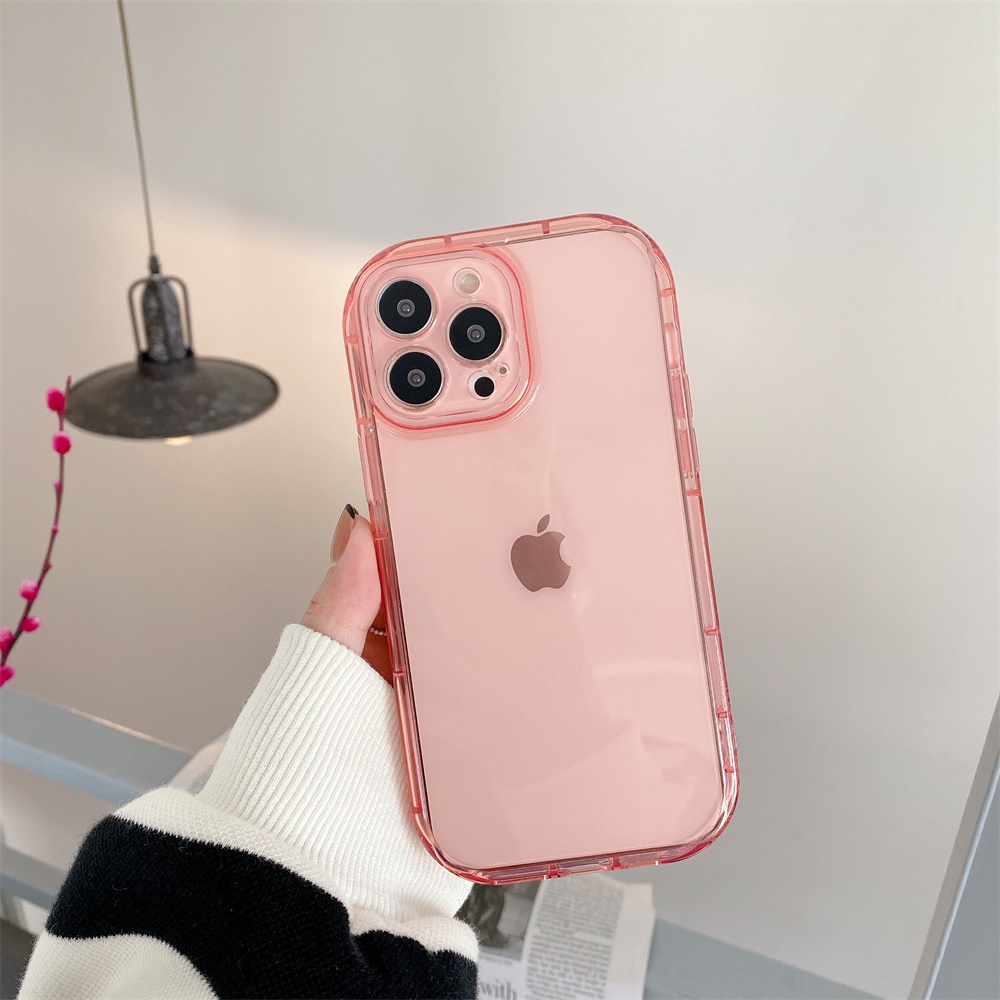 Ốp Điện Thoại TPU Mềm Trong Suốt Dày Dặn Chống Sốc Chống Trầy Xước Cho IPhone 13 12 11 Pro Max X XS XR 8 7 Plus