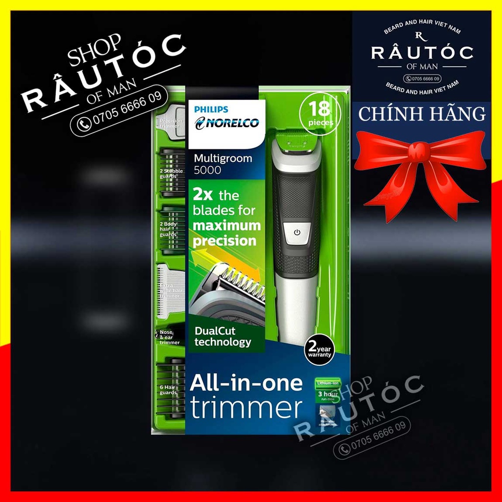 Tông Đơ Philips Norelco Multigroom 3000, 5000, 7000 đa năng Giúp Cắt Tỉa Râu, Tóc, Lông Mũi