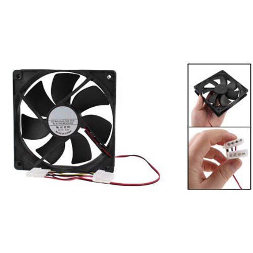  PC Brushless DC Cooling Fan 4 Pin Connector 7 Blades 12V 12cm 120mm