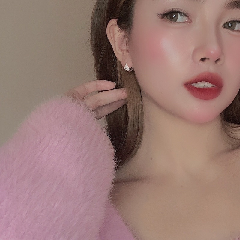 Khuyên Tai Bạc hình bông