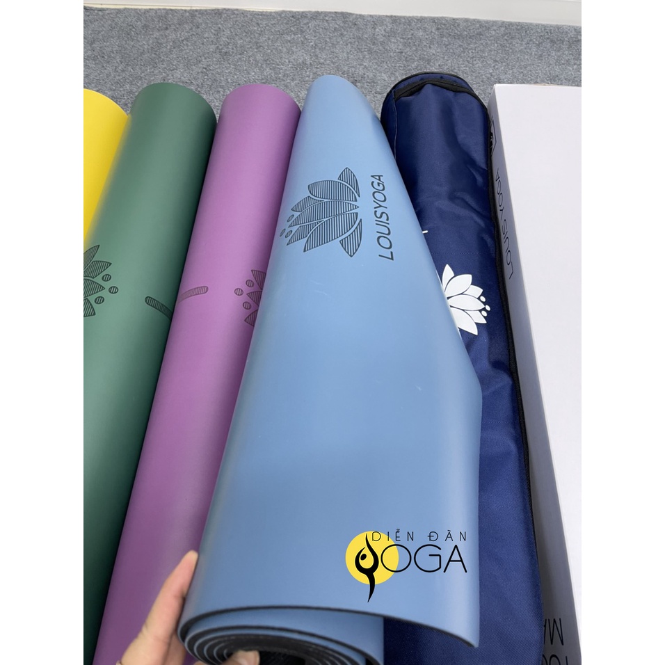 Thảm cao su Louis basic - Thư viện Yoga - Dày 5mm, nặng 3,2kg, kích thước 186cm x68cm